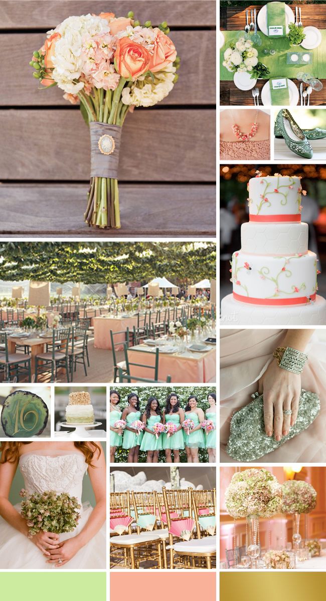 Color Palette We’re Loving… Mint, Peach and Gold