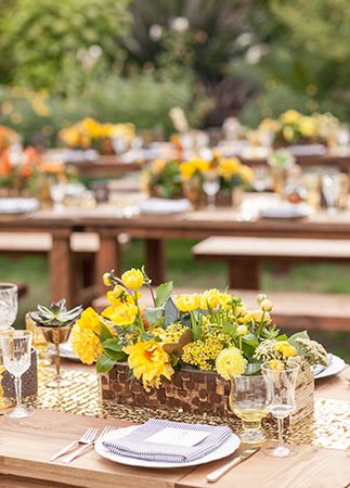 You’ll Love the Bright Colors and Tropical Bouquets in This Granola-Glam Wedding