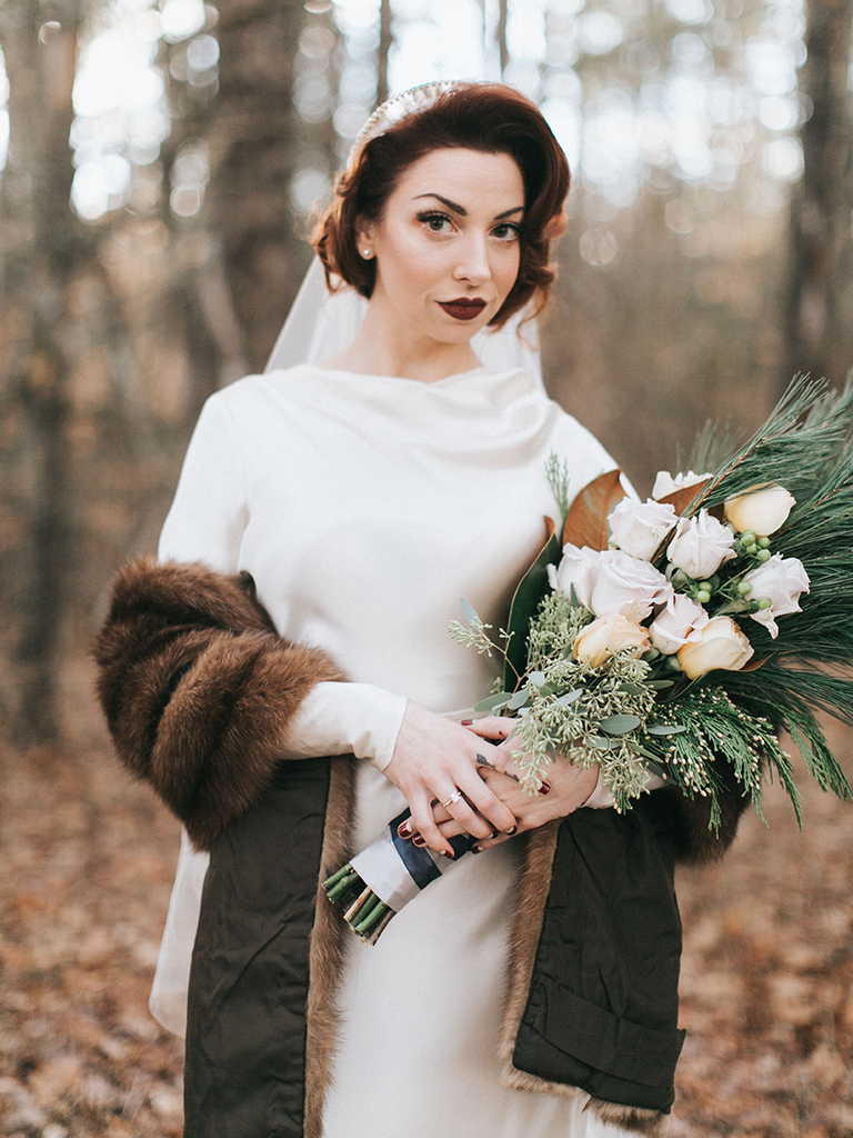 13 Furry Coats and Wraps to Wear to Your Winter Wedding