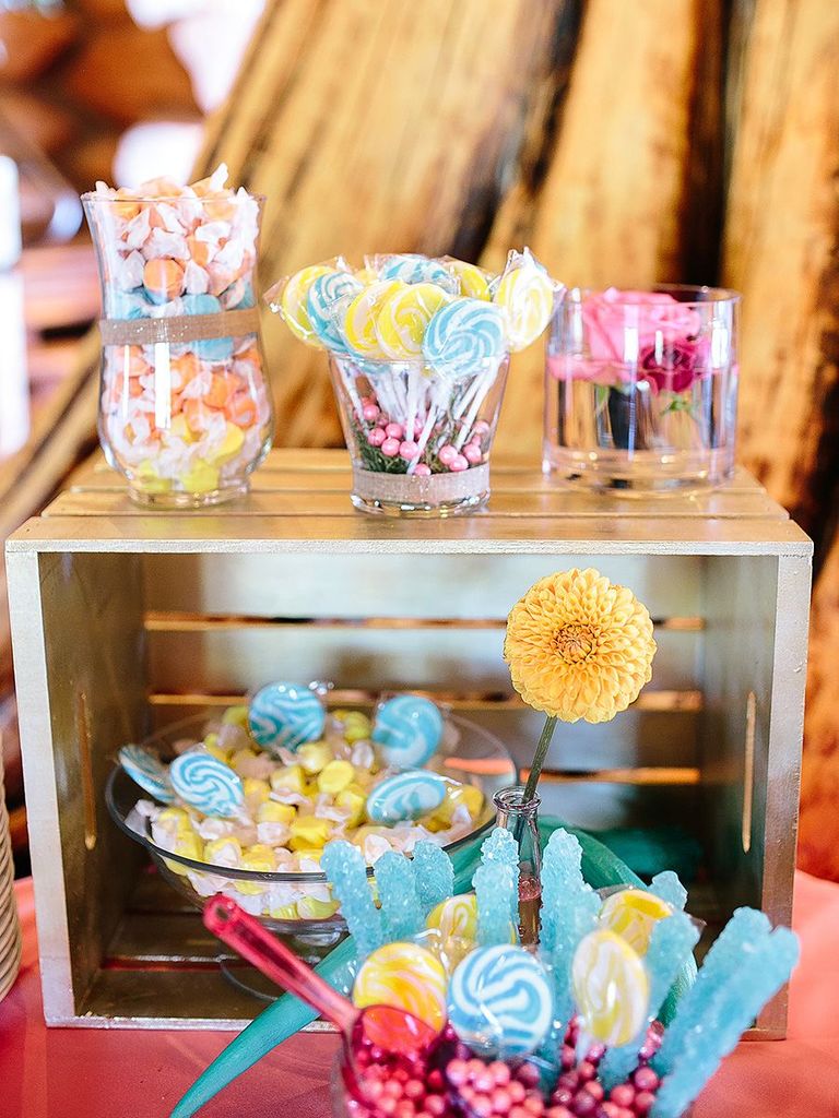 17 Creative Candy Bar Ideas That Can Double as Wedding Favors