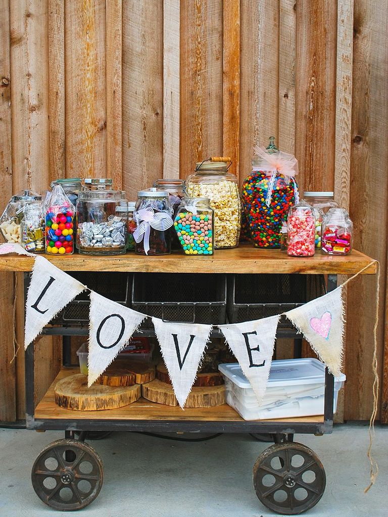 17 Creative Candy Bar Ideas That Can Double as Wedding Favors