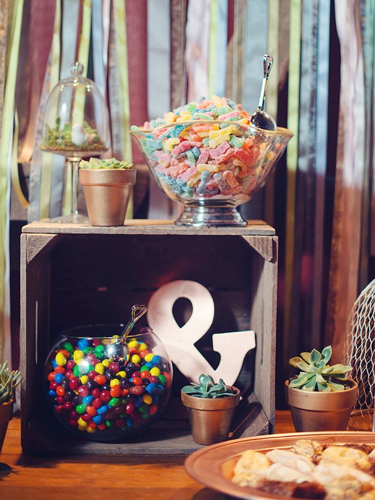 17 Creative Candy Bar Ideas That Can Double as Wedding Favors