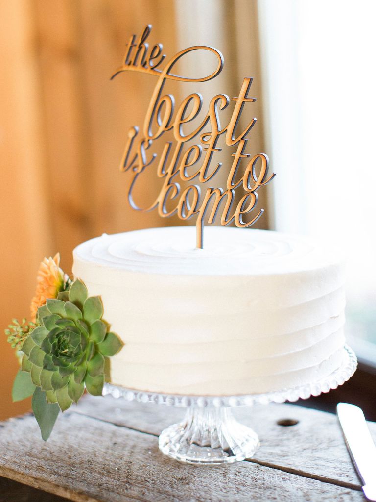 23 Word Cake Toppers to Give Your Wedding Cake Some Personality