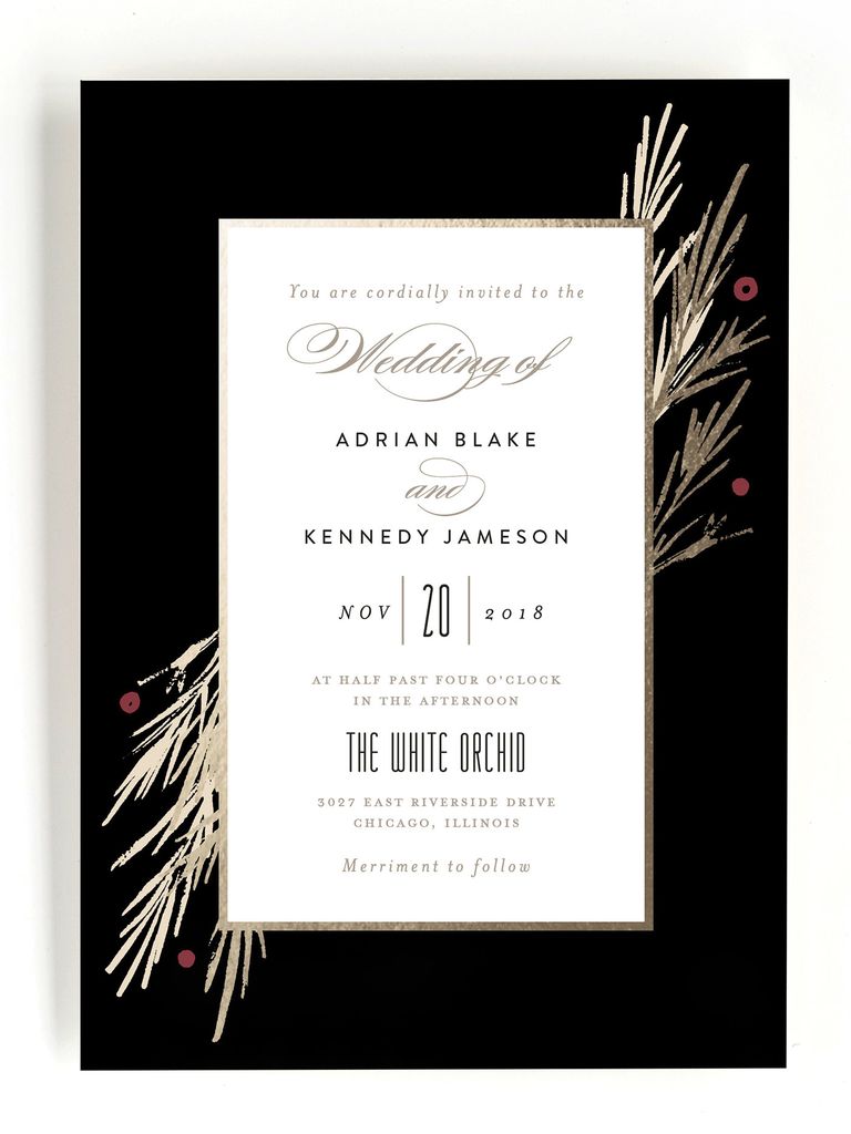 35 Elegant Invitations for a Winter Wonderland Wedding