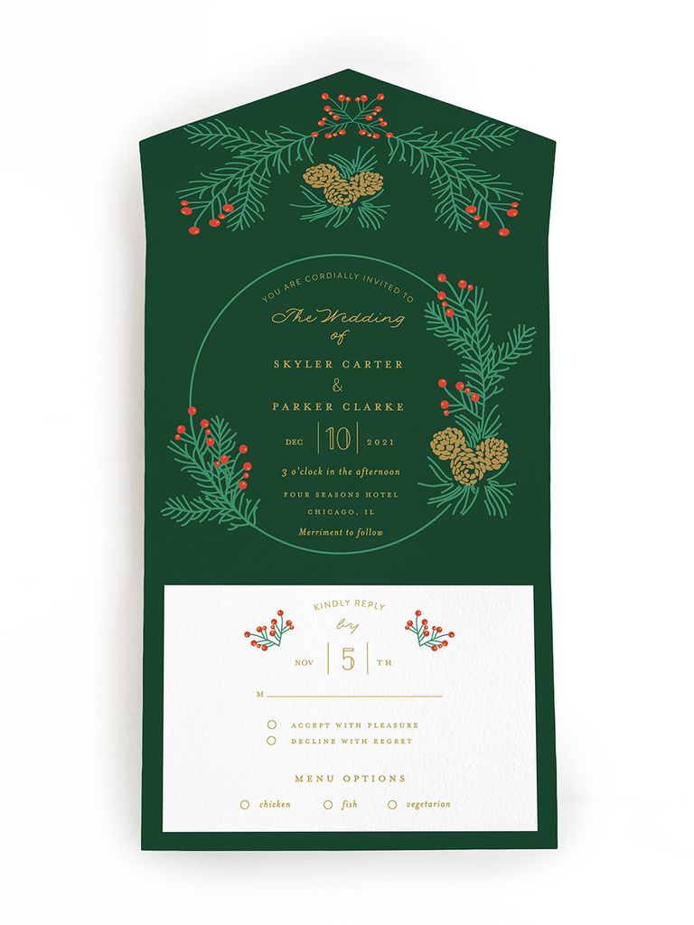 35 Elegant Invitations for a Winter Wonderland Wedding
