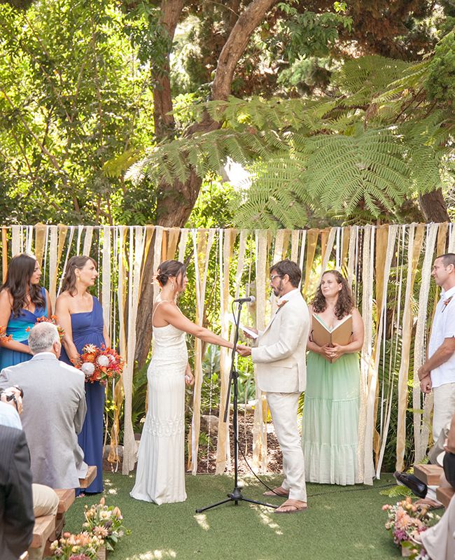 You’ll Love the Bright Colors and Tropical Bouquets in This Granola-Glam Wedding