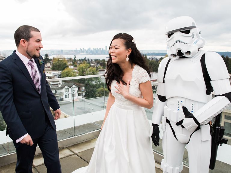 This Star Wars–Themed Wedding Featured Surprise Stormtroopers