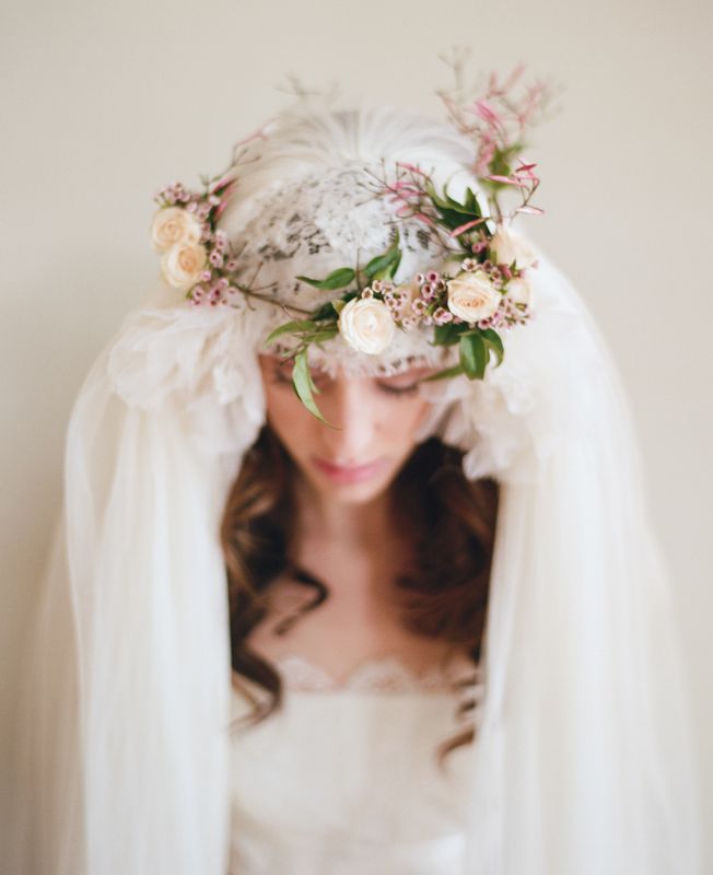 A Fresh Flower Wedding Crown