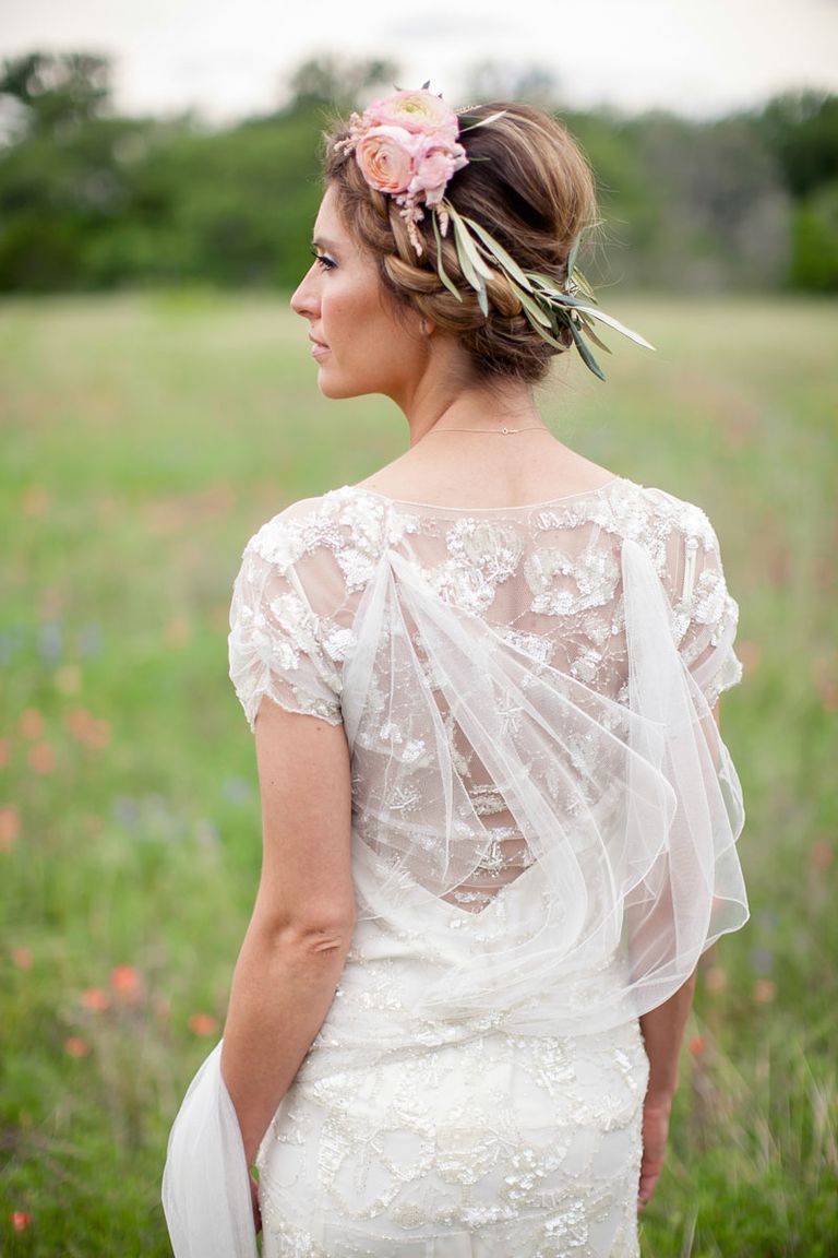 Flower Crown Wedding Hairstyles for Brides and Flower Girls