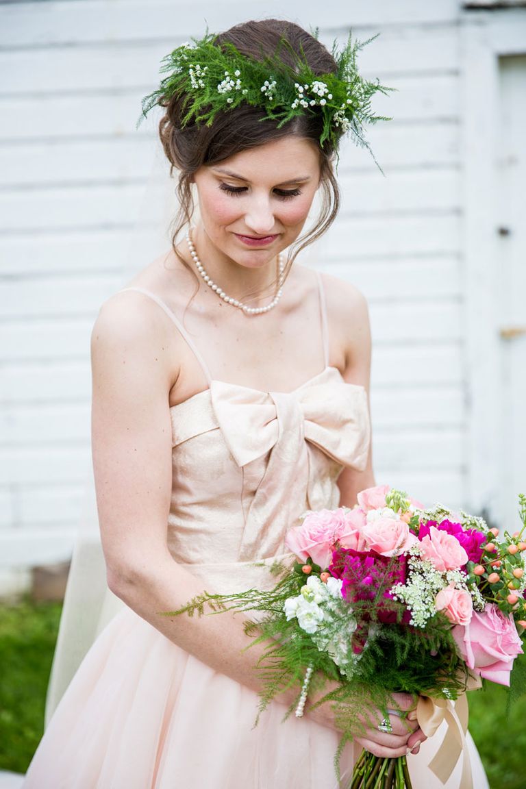 Flower Crown Wedding Hairstyles for Brides and Flower Girls