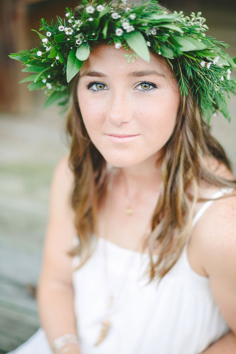 Flower Crown Wedding Hairstyles for Brides and Flower Girls