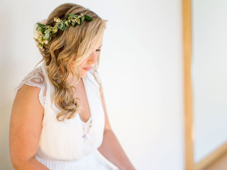 Flower Crown Wedding Hairstyles for Brides and Flower Girls