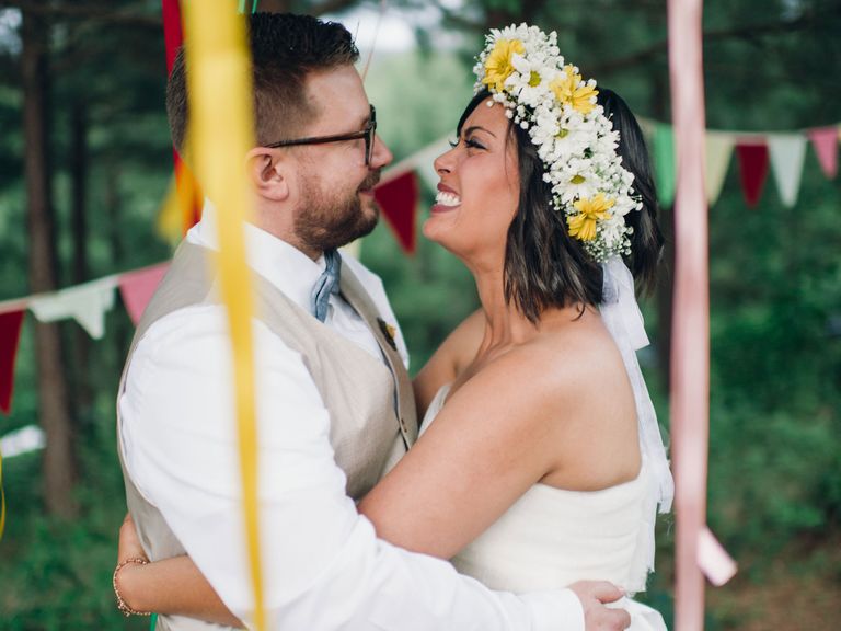 Flower Crown Wedding Hairstyles for Brides and Flower Girls