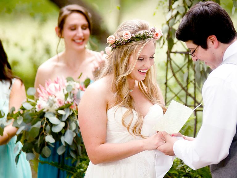 Flower Crown Wedding Hairstyles for Brides and Flower Girls