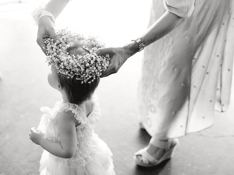 Flower Crown Wedding Hairstyles for Brides and Flower Girls