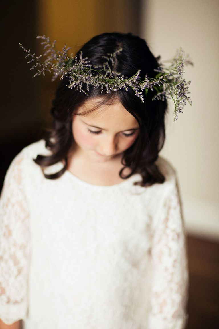 Flower Crown Wedding Hairstyles for Brides and Flower Girls