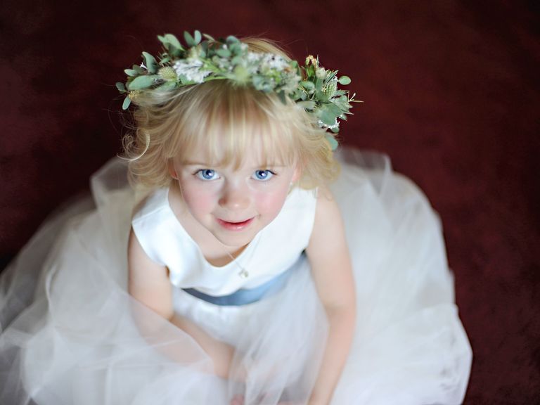 Flower Crown Wedding Hairstyles for Brides and Flower Girls