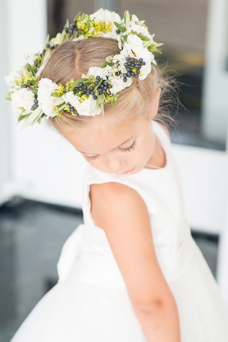 Flower Crown Wedding Hairstyles for Brides and Flower Girls