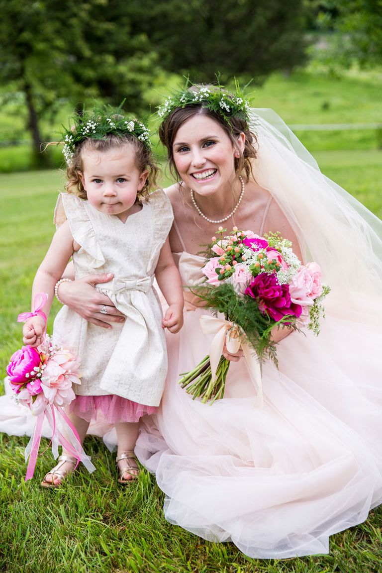 Flower Crown Wedding Hairstyles for Brides and Flower Girls