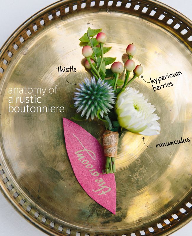 Having a Rustic Wedding? Steal This Boutonniere Idea!