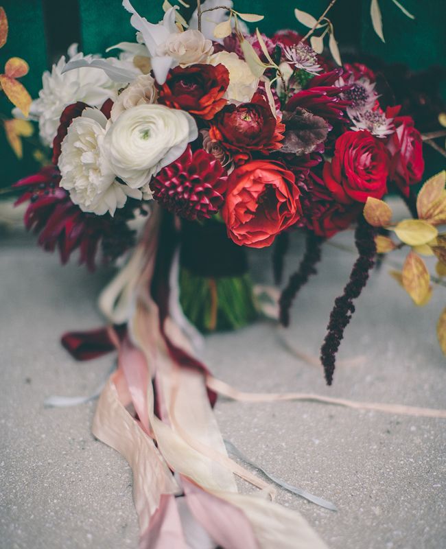 Inspiration of the Day: A Burgundy Forsythia Bouquet
