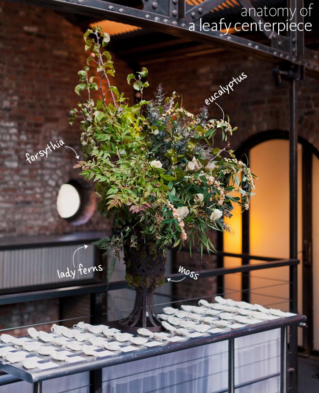 Leafy Centerpieces Are Hot Right Now for Rustic Weddings