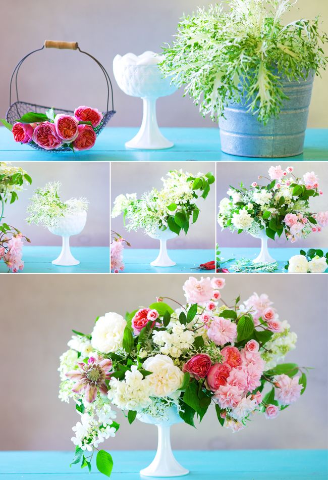 Make Your Own Cascading Floral Centerpiece (With Kale!)