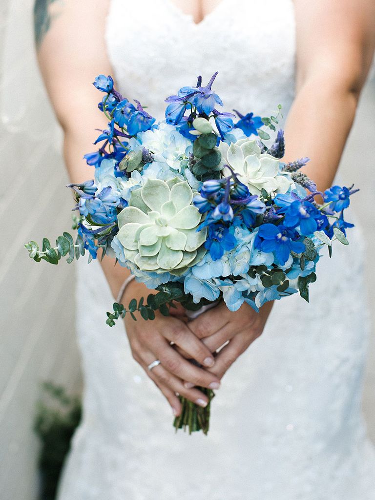 The Best Blue Wedding Flowers (and 16 Gorgeous Blue Bouquets)