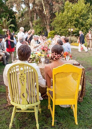 You’ll Love the Bright Colors and Tropical Bouquets in This Granola-Glam Wedding