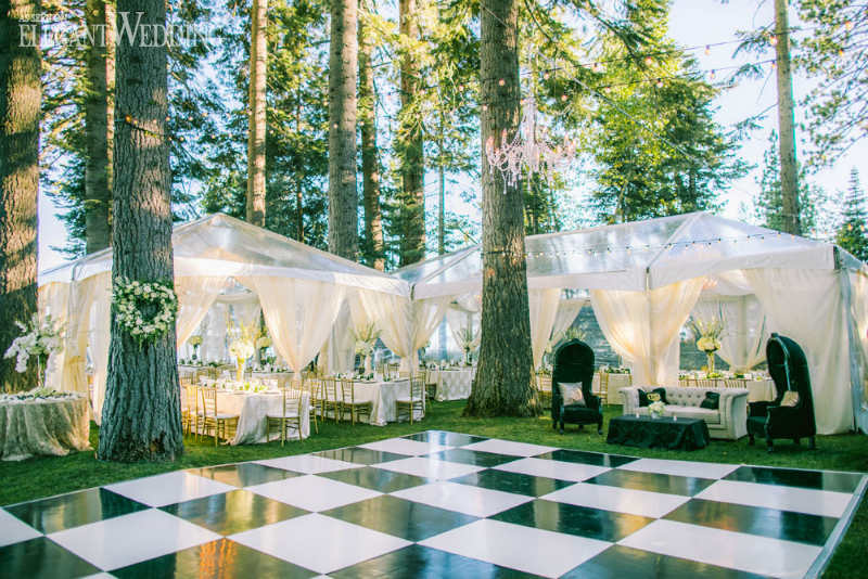 Black and White Checkerboard Dance Floor