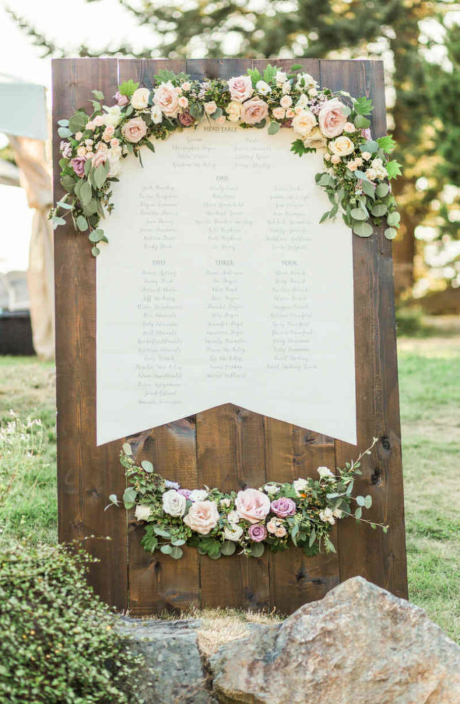 Floral Seating Chart Ideas