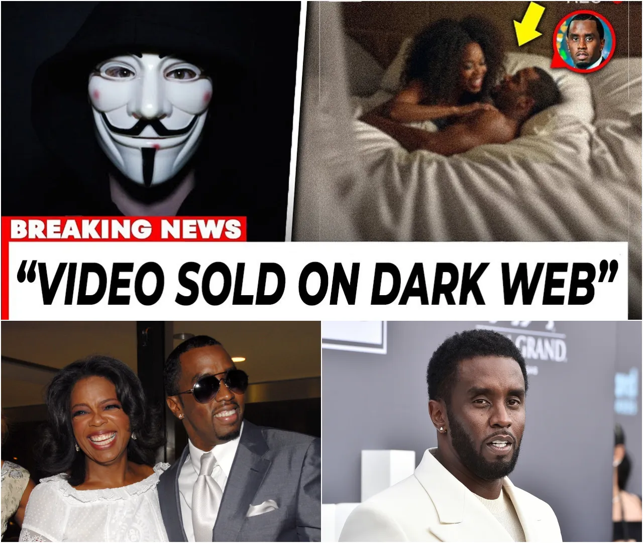 Cover Image for 🔥 Scandale À Hollywood : Un Hacker Dévoile Une Vidéo Compromettante D’Oprah Et Diddy, Vendue Sur Le Dark Web Pour Une Fortune !