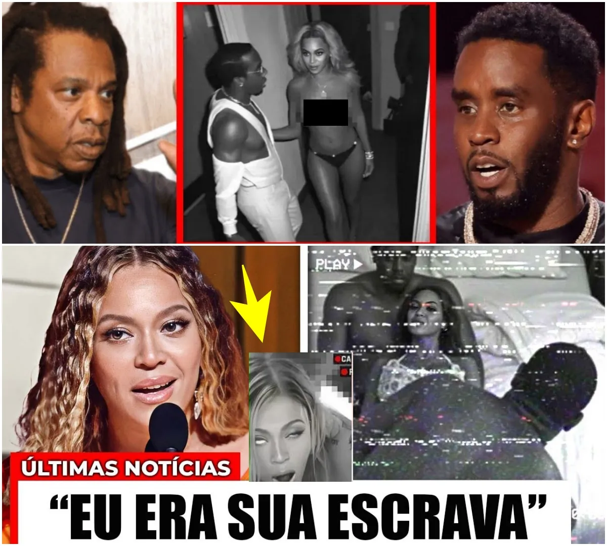 Cover Image for ABALO NO MUNDO DE HOLLYWOOD: Beyoncé Acusa Diddy Na Justiça E Pede Divórcio De Jay Z Após Vídeo Privado Vazar! 😱💔 Confira O Vídeo Nos Comentários!