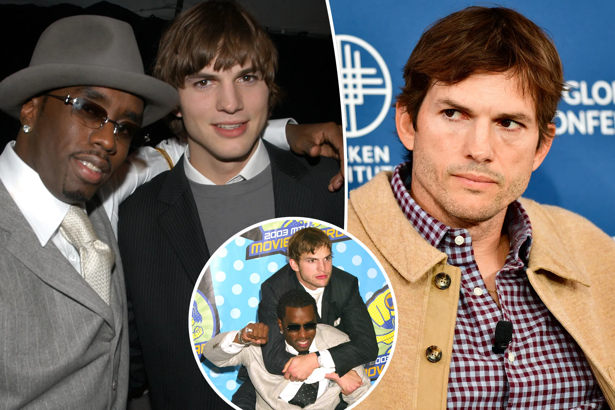 Ashton Kutcher supostamente teme estar envolvido na investigação do amigo de longa data Diddy