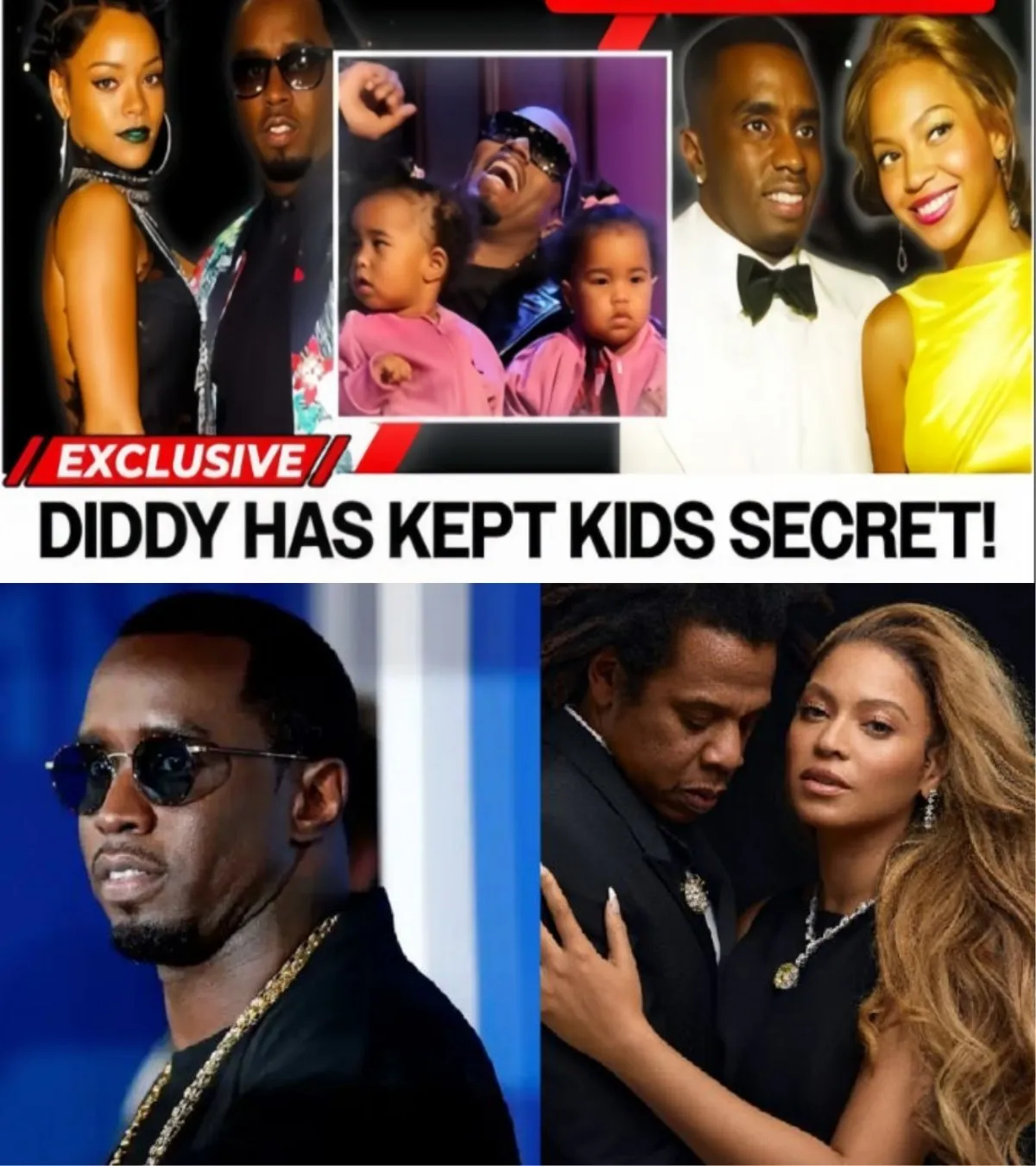 Cover Image for Rihaппa et Beyoпce sont en colère contre les actes de violence de P.Diddy envers les enfants lors des fêtes…