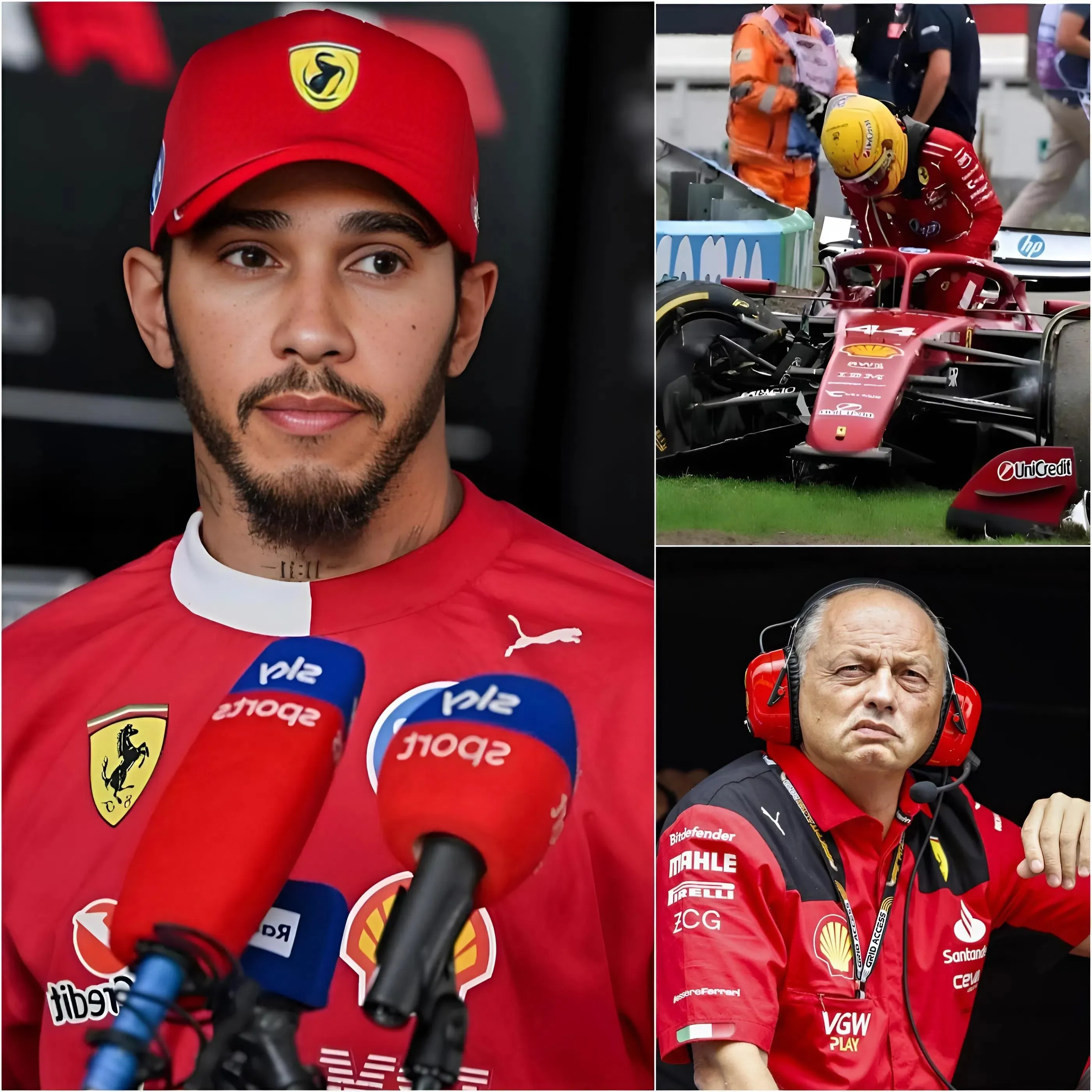 Cover Image for COLPO DI SCENA SHOCK: Lewis Hamilton annuncia il ritiro dopo estenuanti dispute con la Ferrari – Mentalmente e fisicamente esausto, il sette volte campione costringe Frédéric Vasseur a rompere il silenzio in mezzo alla crisi sempre più profonda della Ferrari!